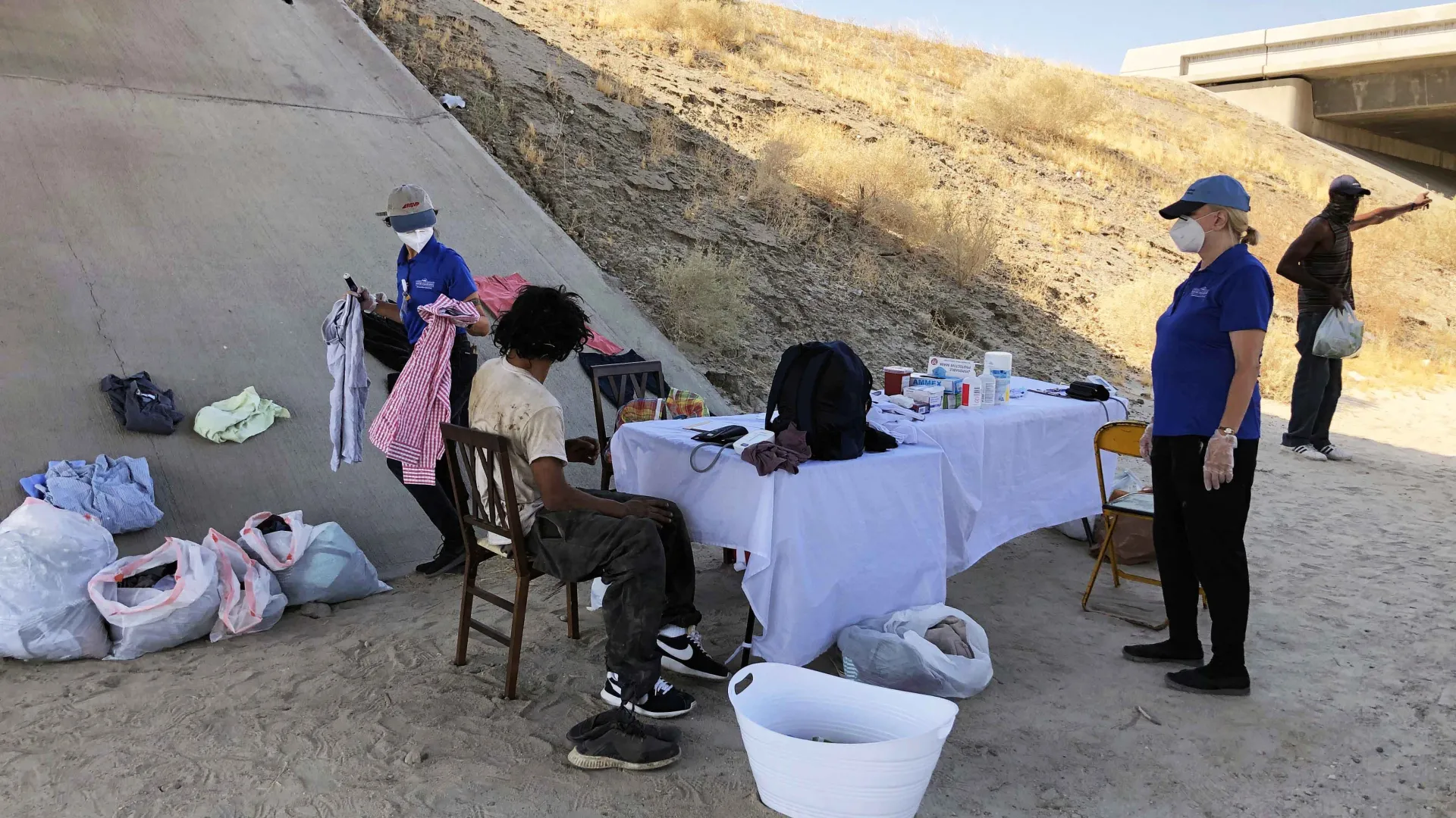 CSUSB group performing Medicine distribution