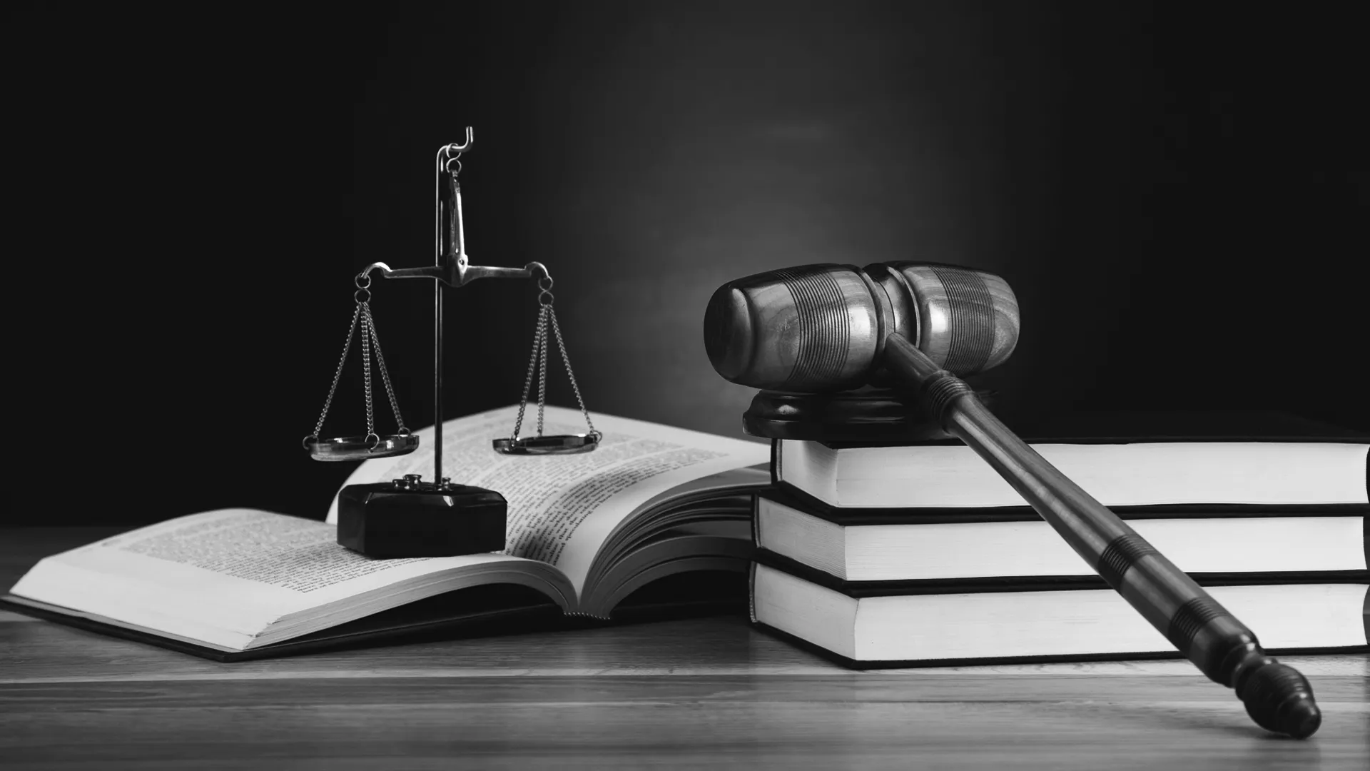 Gavel and scales of justice illustration.
