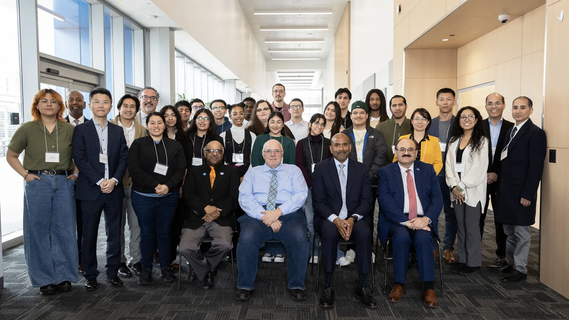 Students, faculty, administrators and staff attended a reception on Feb. 26 at the Santos Manuel Student Union North to recognize the Experiential Computing and Engaged Learning Scholarships Program’s first scholarship recipients.