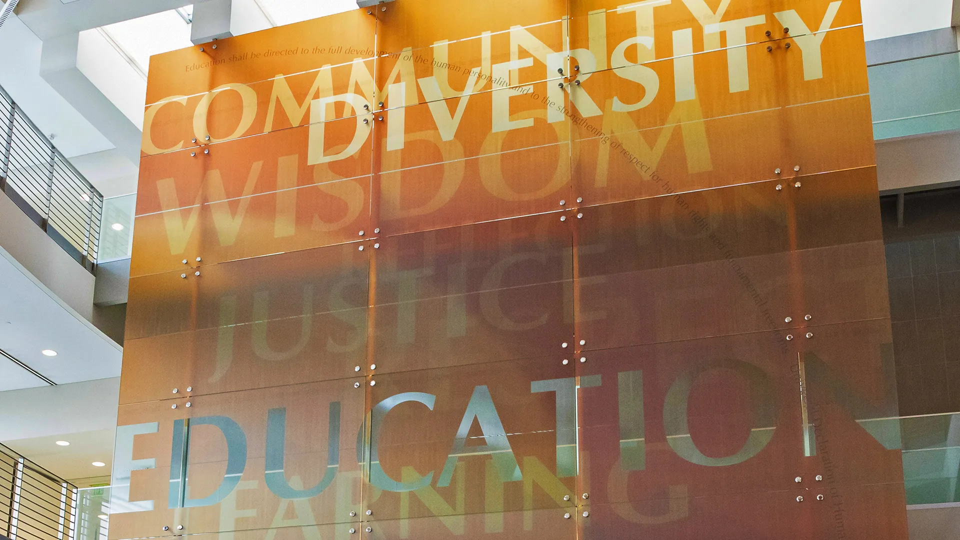 Mural in the Watson College of Education atrium