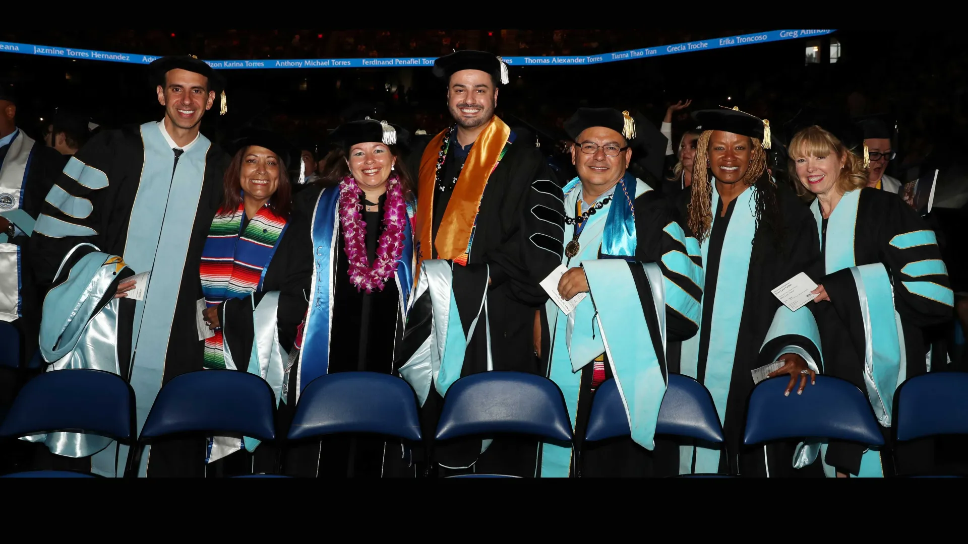 The 2019 Ed.D. in Educational Leadership graduates celebrate their doctorate degrees at Commencement.