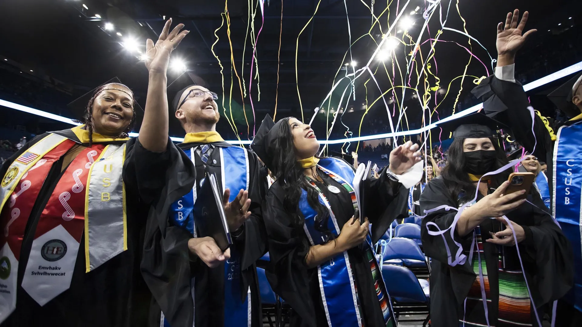 Students at commencement