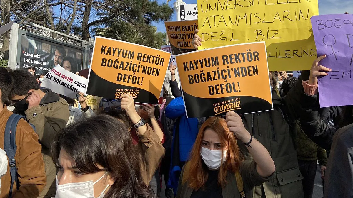 A Protest at Boğaziçi University in Turkey, Jan. 4. Photo: Hilmi Hacaloğlu, Voice of America/WikiMedia Commons.