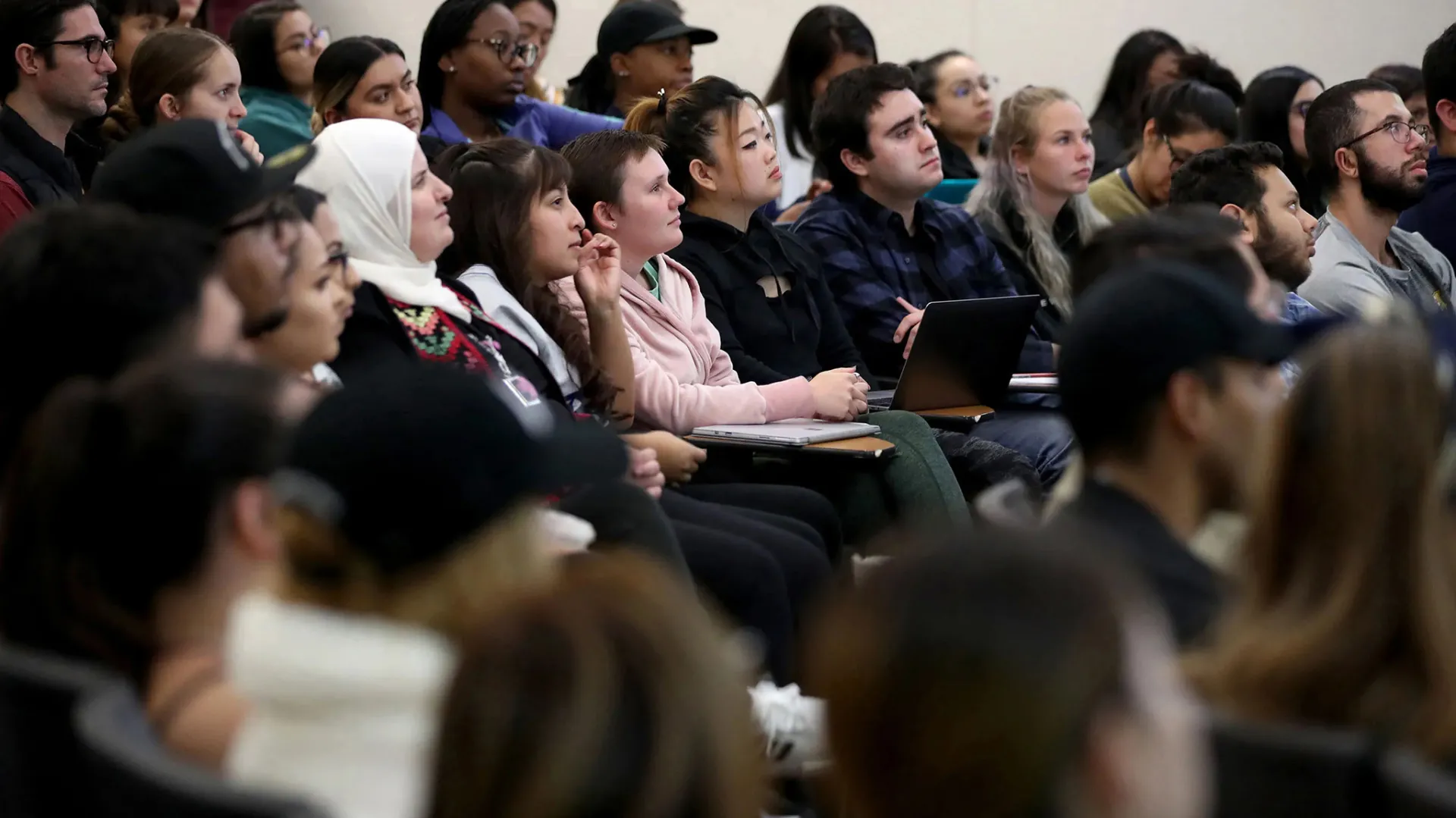 Students attending a past Center for the Study of Muslim & Arab Worlds event.