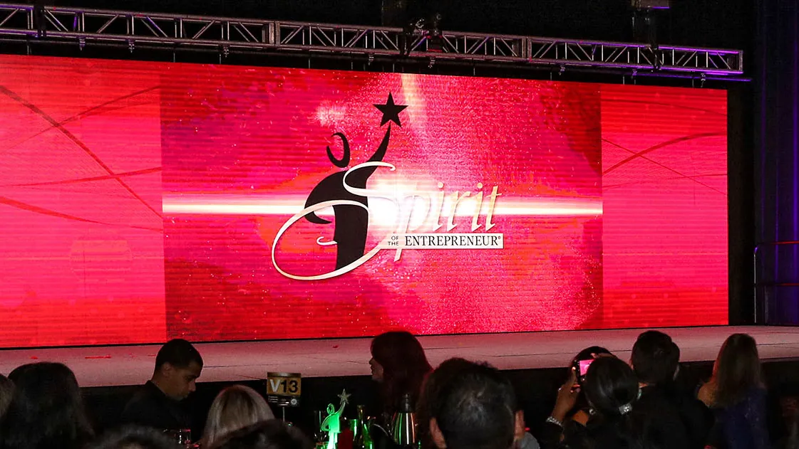 The stage at a past Spirit of the Entrepreneur Gala
