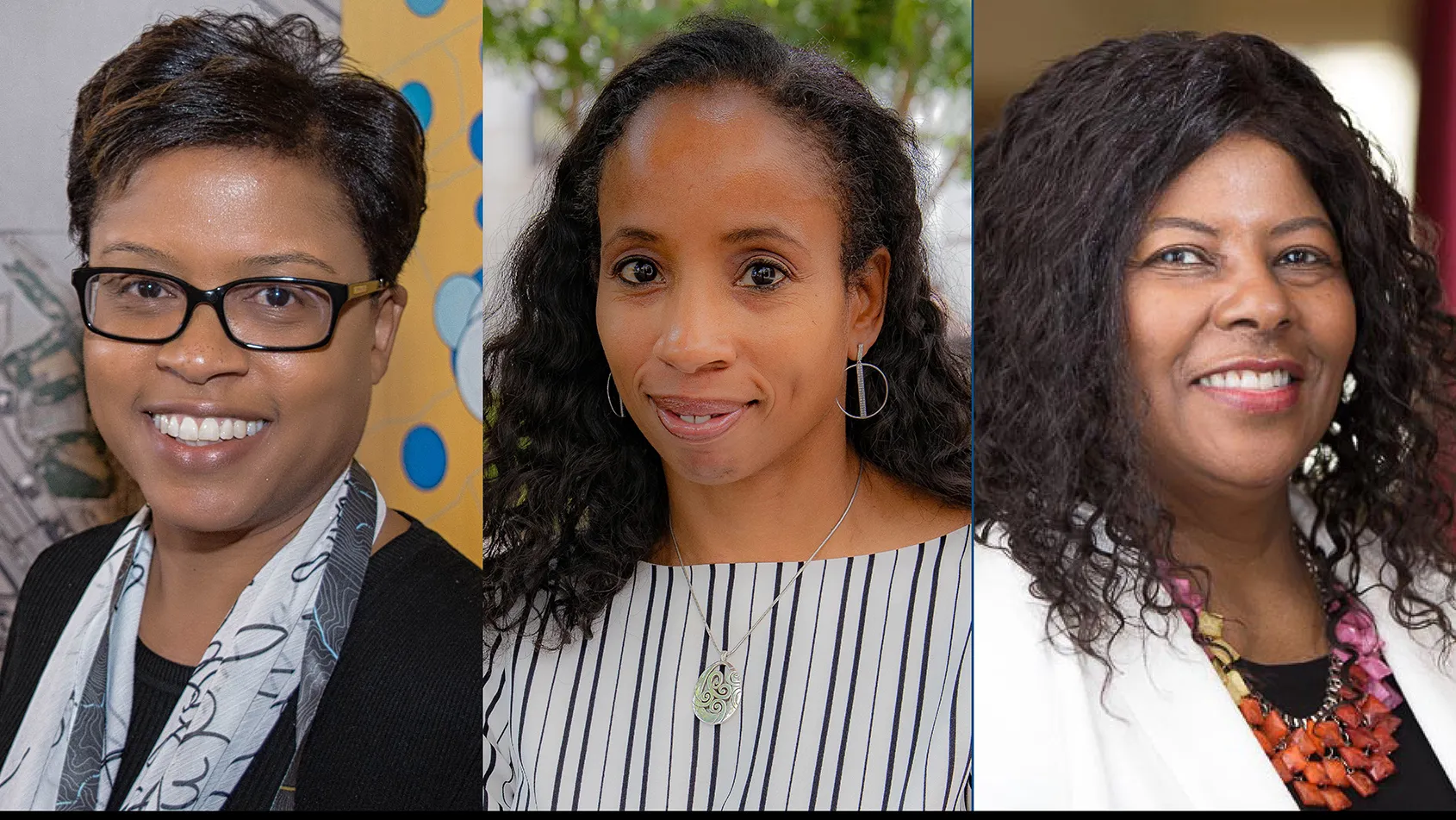 From left: Paulette Brown-Hinds, Nefertiti Long and Kathy Johnson.