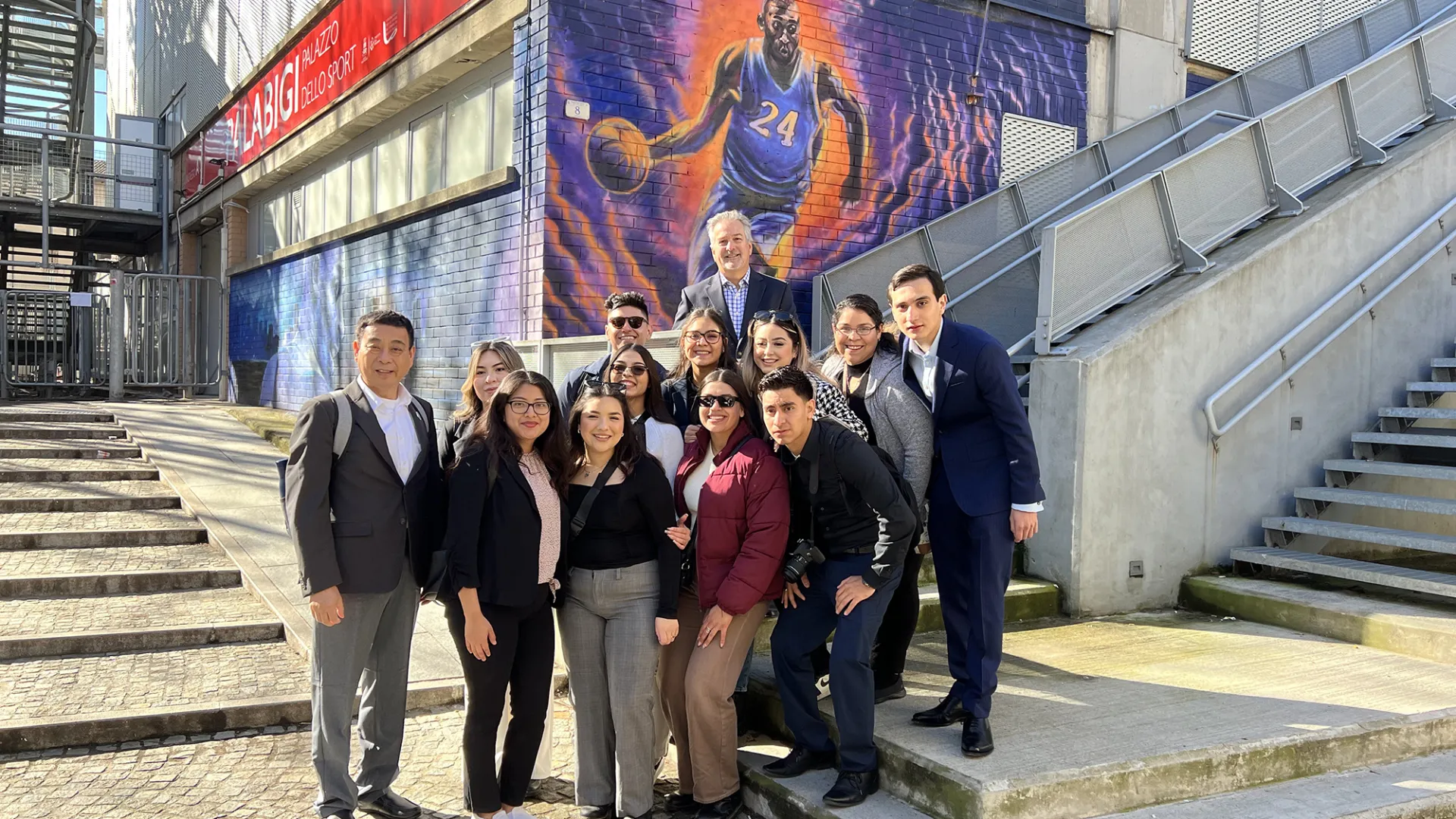 CSUSB Palm Desert Campus hospitality management students in Italy