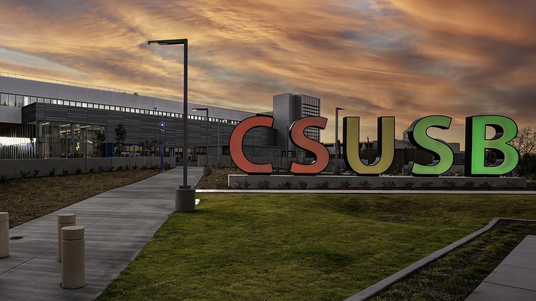 The CSUSB sign at SMSU North.