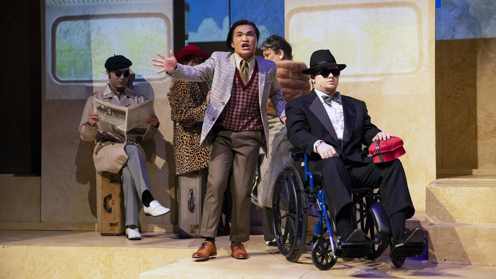 Cast of "Lucky Stiff"