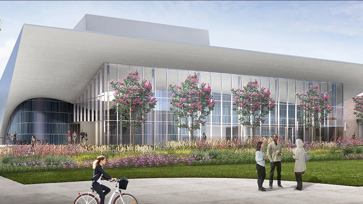 A rendering of the new Performing Arts Center