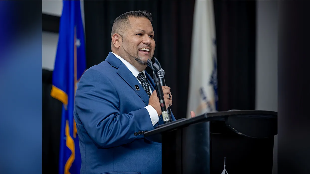 Ralph Figueroa hosting the spring Veterans Graduation Celebration