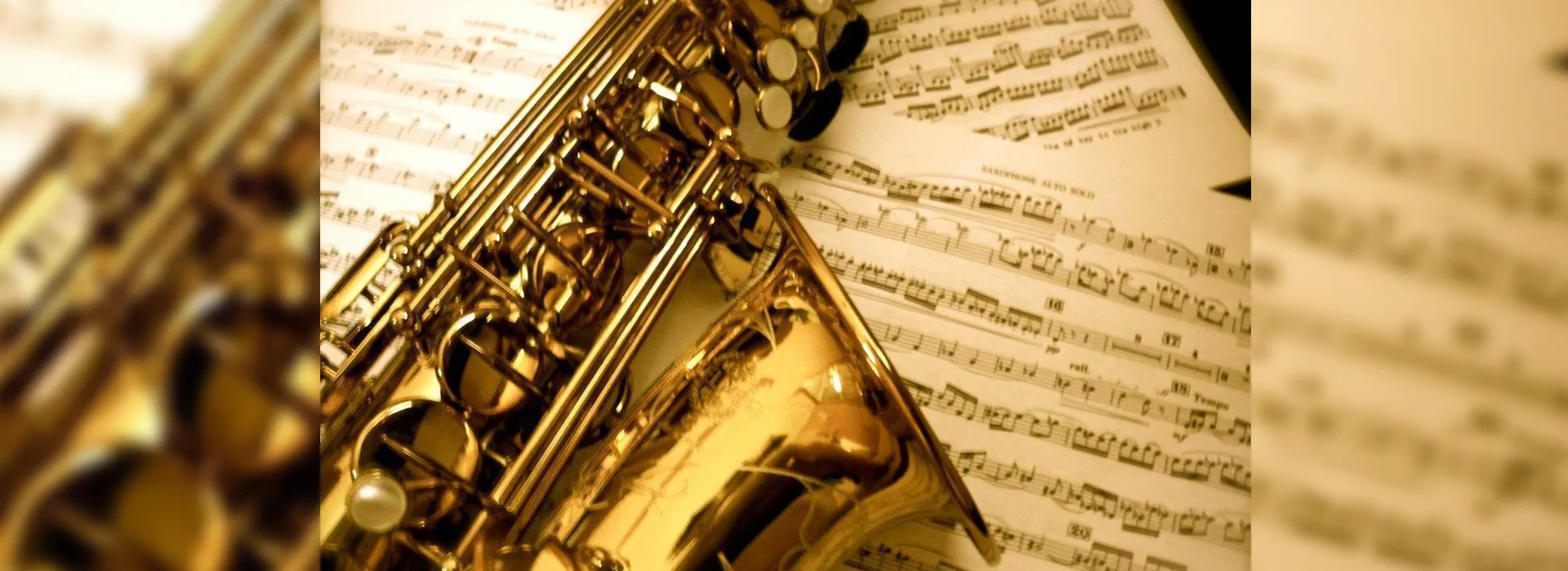 saxophone on a music sheet