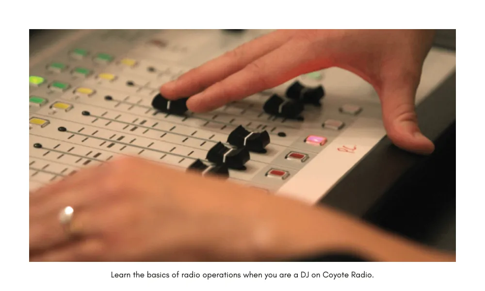 sound mixer at Coyote Radio