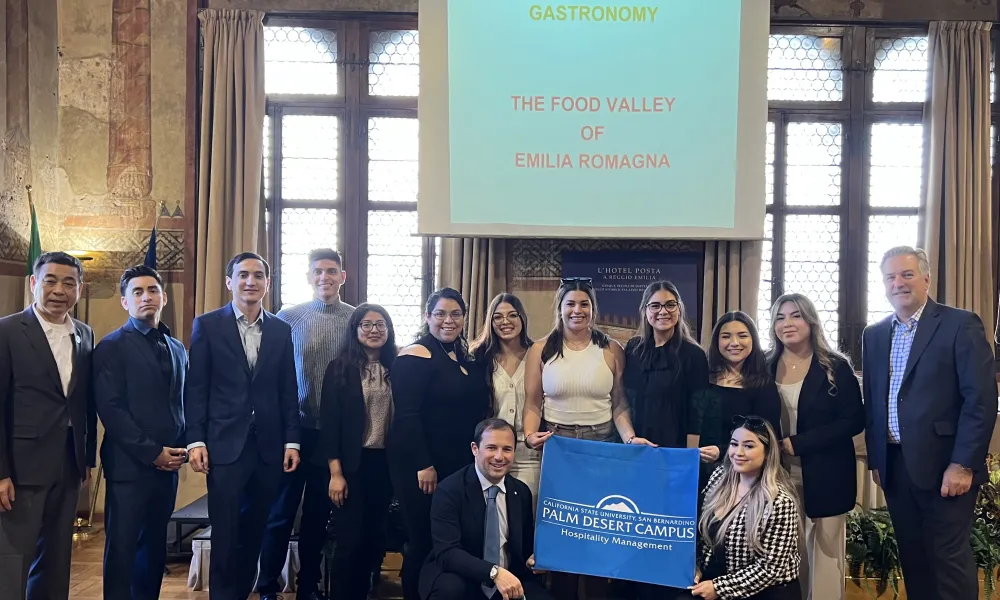 Group of students during a study abroad