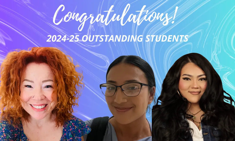 Photos of our four outstanding students for Spring 2025