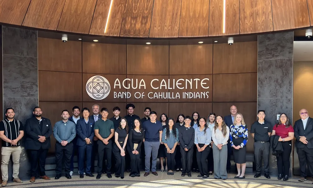 Students touring Agua Caliente