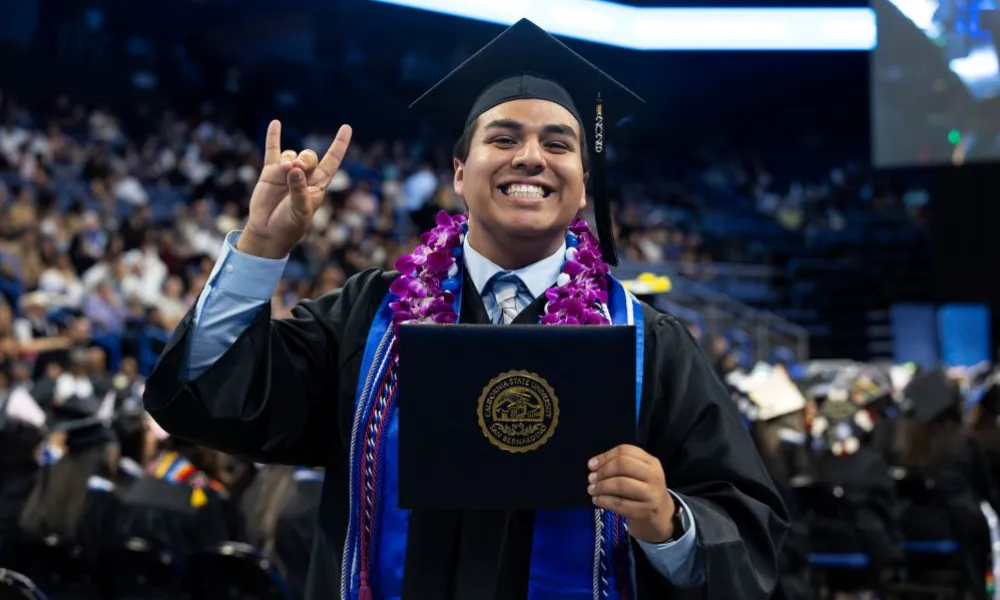 CSUSB graduate at commencement