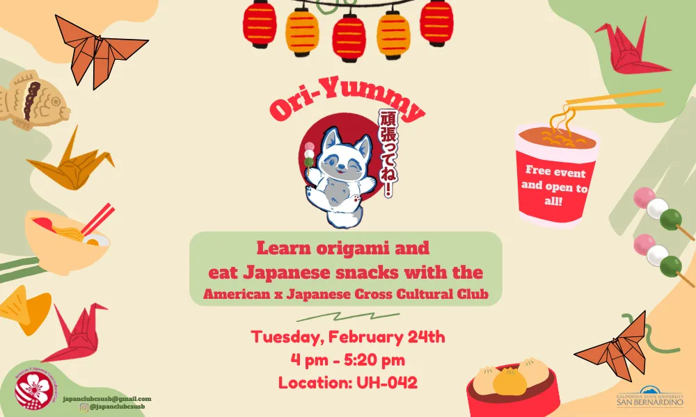 Learn origami and eat Japanese snacks