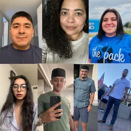 Left to right, some of this year's outstanding awardees: Gustavo Alonso, Celeste Martinez, Omar Rodriguez, Alicia Ramirez, Nathan Camacho,Jesus Hernandez, Margaret Phillips