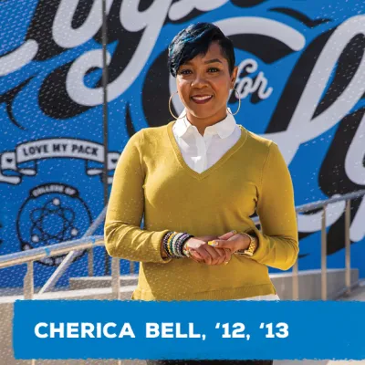 CSUSB alumna Cherica Bell is helping to build a campus culture where every member of the Pack feels welcomed, supported and empowered to thrive.