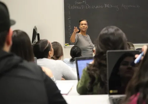 Krystal Rawls in the classroom 