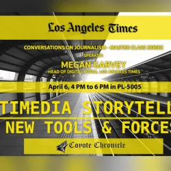 discussion with LA Times news slide