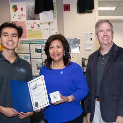 U.S. Rep. Norma Torres at CSUSB Cybersecurity Center