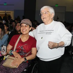 Jane Elliot visiting CSUSB