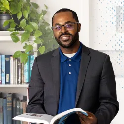 Marc Robinson, who was promoted to associate professor of history and earned tenure, will be honored at the Black Faculty Promotion Celebration on Oct. 11.