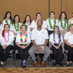 Students and faculty at the “Spirit of Polynesia” gala hosted by the CSUSB Palm Desert Campus on April 27, 2024 at the Renaissance Esmeralda Resort & Spa Indian Wells.