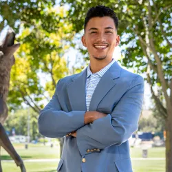 Juan Sibrian, a CSUSB business administration student, is the CSU Trustees’ SchoolsFirst Federal Credit Union Scholar for 2024-25.