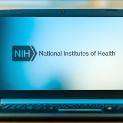 NIH graphic on a laptop computer screen
