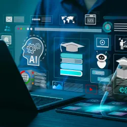 Graphic illustration of AI