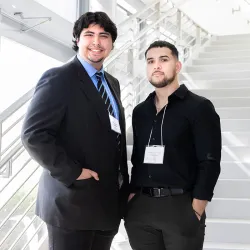 The hands-on laboratory experience and mentorship Michael Zepeda (left) received through CSUSB’s CIRM Bridges Program helped him discover his passion for scientific research. The two-time CSUSB biology graduate will pursue a doctorate at UC Irvine, using toxicology research to help others and serve his community.