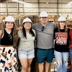 Project DE-STRESS students visited the Kentucky Geological Survey’s Earth Analysis Research Library (EARL) in Lexington, Ky., a major repository for core and well samples, during the program’s June laboratory session. The yearlong program provides hands-on research and professional development focused on the southern San Andreas fault, preparing students for graduate school and geology careers. 