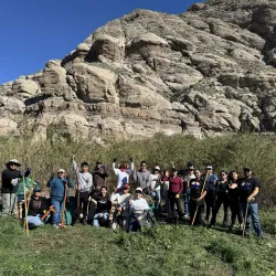 College Corp students from CSUSB at the Whitewater Preserve