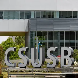 Photo of the CSUSB spirit letters by SMSU North