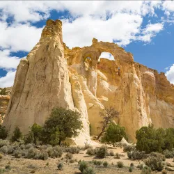 Grosvenor Arch, a famous rock formation in Grand Staircase-Escalante National Monument in southern Utah.
