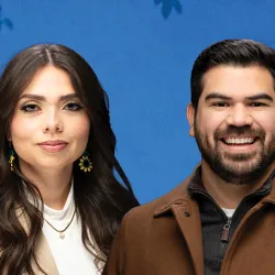 The James R. and Judy Rodriguez Watson College of Education’s top students: Marisol Sanchez, Outstanding Graduate Student (left), and Pablo Gutierrez, Outstanding Doctoral Student.