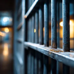 Photo illustration of prison bars