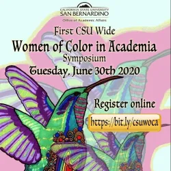 CSUSB Women of Color in Academia event flyer