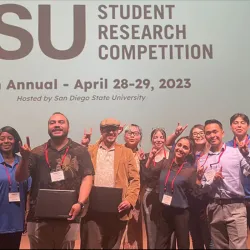 CSUSB students at the CSU Research Competition at San Diego State.