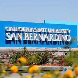 The entrance to CSUSB.