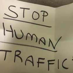 "Stop human sex trafficking"