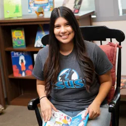 Dulce Mazon, alumna of the College of Social and Behavioral Sciences.