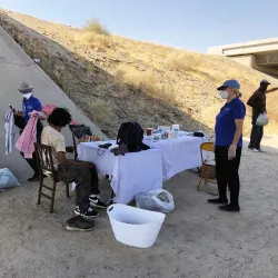 CSUSB group performing Medicine distribution