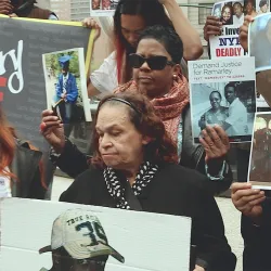 A scene from Kathleen Foster’s film, “Profiled: The Mothers of Murdered Black and Latino Youth,” which will be shown on Wednesday, Aug. 19, followed by a discussion.