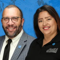 Headshots of James R. Trotter, assistant director Academic Technologies & Innovation, and Dalia Hernández, Upward Bound Program.