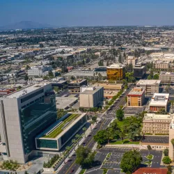 Aerial photo of downtown San Bernardino