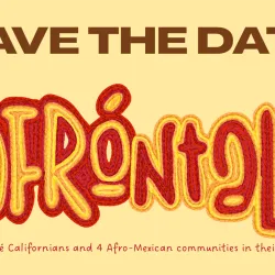 Save the date flyer for Afróntalo.